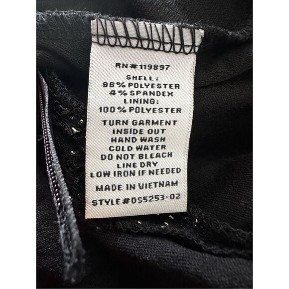 Creative Commune Women's Short Sleeve Fit and Flare‎ Black Dress Size Medium - Picture 5 of 5